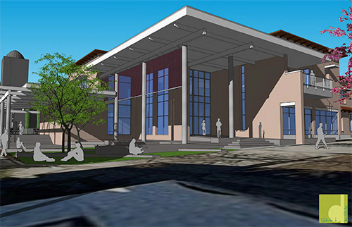 Architect rendering of Thomas & Brown Hall